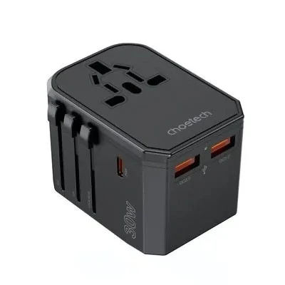 Chotech PD30W C+2A Travel Wall Charger - Black